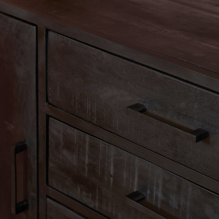 Dressoir Denver Black 165 cm | Mangohout en staal-Dressoirs-Starfurn