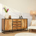 Dressoir Denver | Mangohout en staal | 165 cm-Dressoirs-Starfurn
