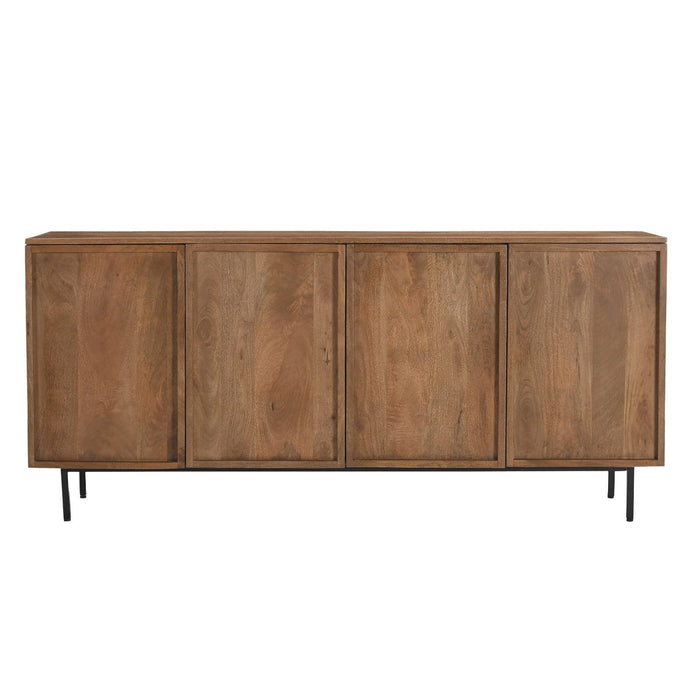 Dressoir Elan Mangohout Naturel hout 40x180x82 cm-Dressoirs-Livingfurn