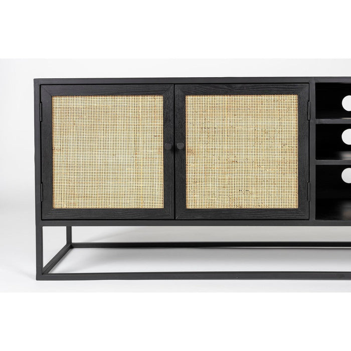 Dressoir Guuji Essenfineer, Metaal Zwart 150x38 cm-Dressoirs-Creating Home