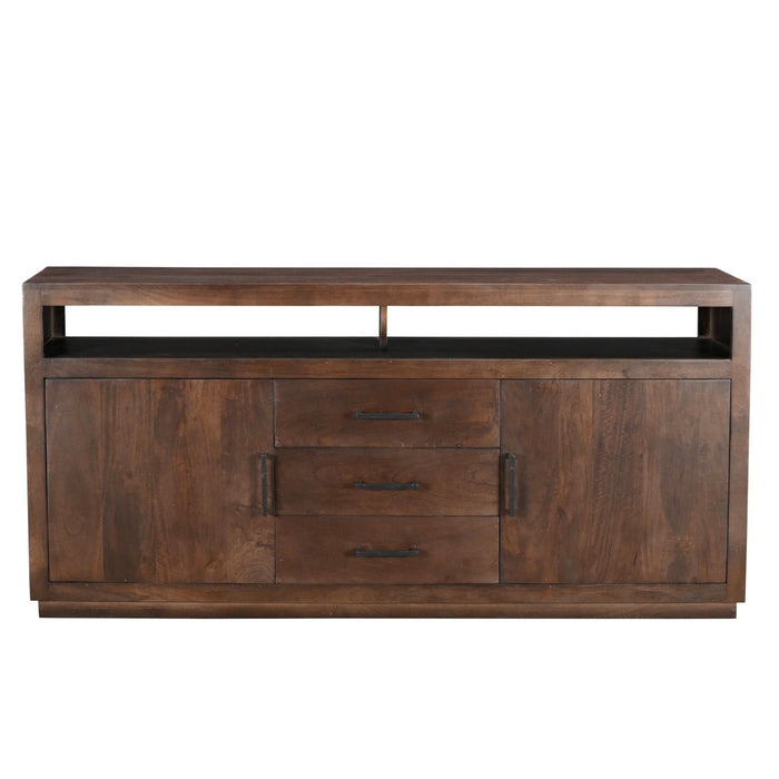 Dressoir Jaxx Mangohout Bruin 180x40x85 cm-Dressoirs-Livingfurn