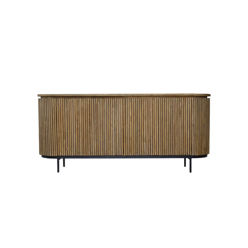 Dressoir Lausanne Teakhout Naturel hout 43x180x80 cm-Dressoirs-Livingfurn
