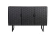 Dressoir Linc High Fir hout, Metaal Zwart 36x135 cm-Dressoirs-Creating Home