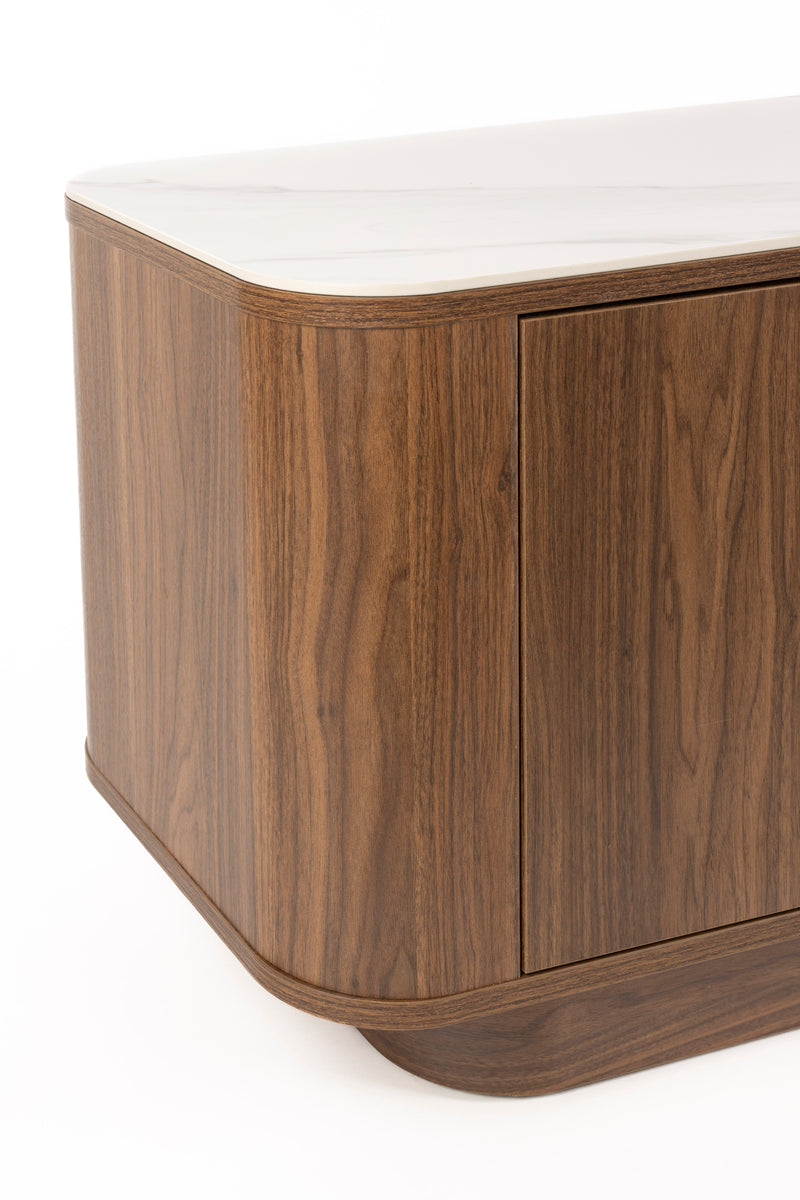 Dressoir Low Almira Hout Bruin 40x180 cm-Dressoirs-Creating Home