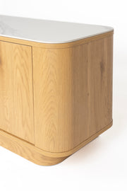 Dressoir Low Almira Hout Naturel 40x180 cm-Dressoirs-Creating Home
