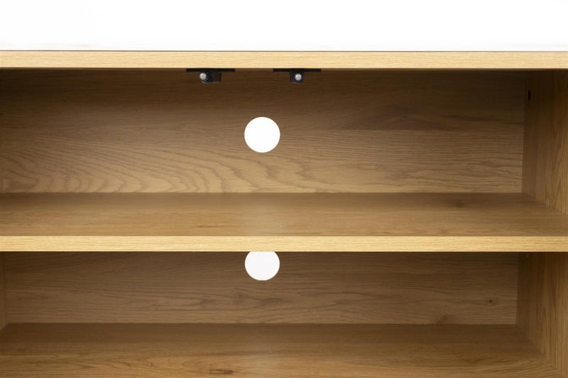 Dressoir Low Almira Hout Naturel 40x180 cm-Dressoirs-Creating Home
