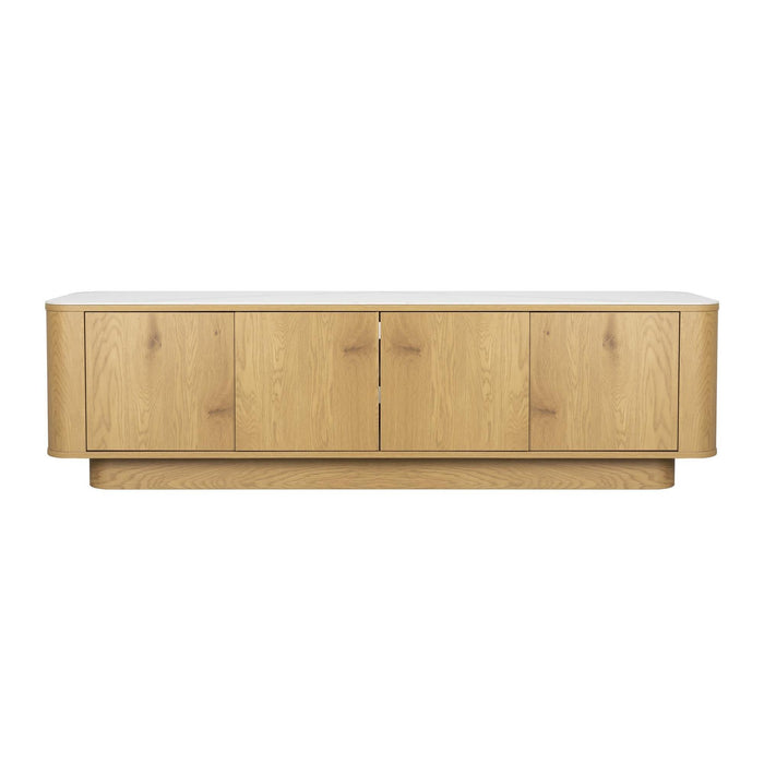 Dressoir Low Almira Hout Naturel 40x180 cm-Dressoirs-Creating Home