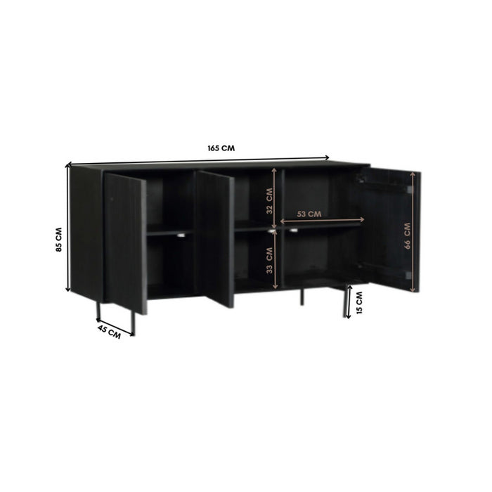 Dressoir Madison | 165 cm-Dressoirs-Starfurn