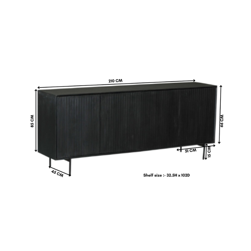 Dressoir Madison 210 cm 210x45x85 cm-Dressoirs-Starfurn
