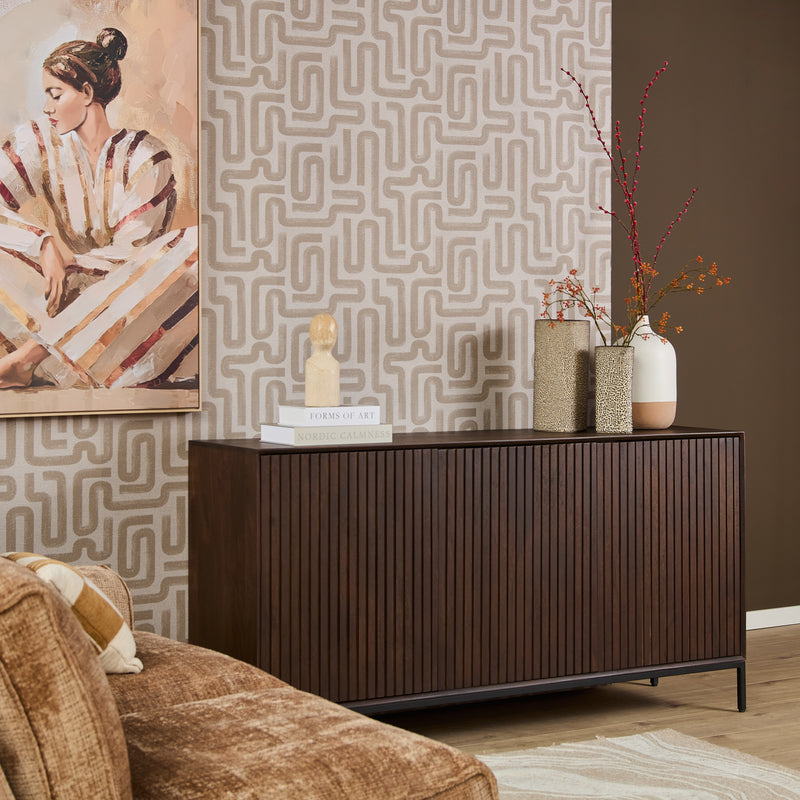 Dressoir Madison Bruin 165 cm 165x45x55 cm-Dressoirs-Starfurn
