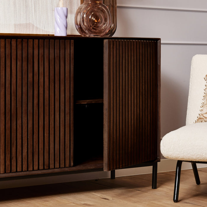 Dressoir Madison Bruin 210 cm 210x45x85 cm-Dressoirs-Starfurn