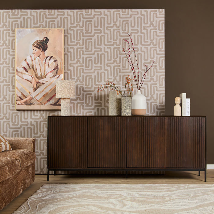 Dressoir Madison Bruin - 210 cm-Dressoirs-Starfurn
