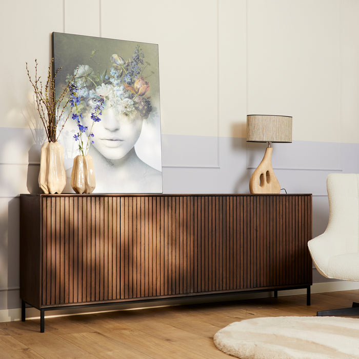Dressoir Madison Walnoot | 210 cm-Dressoirs-Starfurn