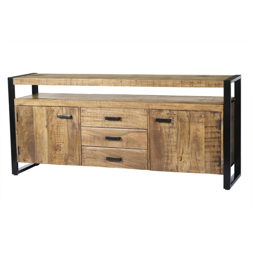 Dressoir Nairobi Mangohout Naturel hout 180x45 cm-Dressoirs-Livingfurn