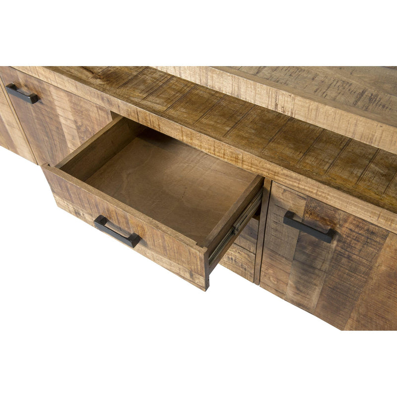 Dressoir Nairobi Mangohout Naturel hout 210x45x80 cm-Dressoirs-Livingfurn
