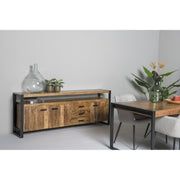 Dressoir Nairobi Mangohout Naturel hout 210x45x80 cm-Dressoirs-Livingfurn