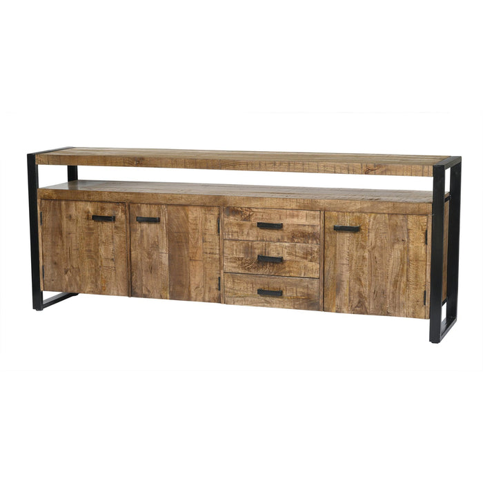 Dressoir Nairobi Mangohout Naturel hout 210x45x80 cm-Dressoirs-Livingfurn