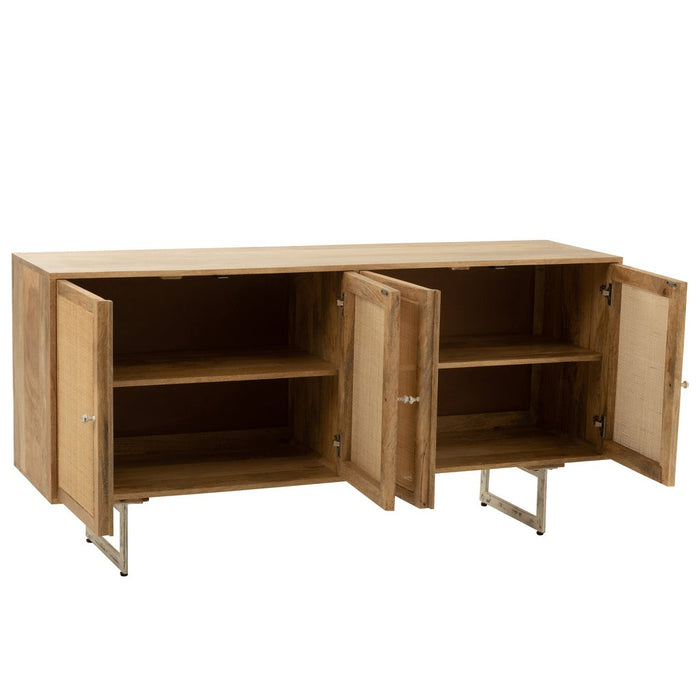 Dressoir Naturel Mangohout hout 45x170 cm-Dressoirs-J-Line