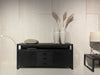 Dressoir Norris Mangohout Zwart 180x43x80 cm-Livingfurn