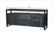 Dressoir Norris Mangohout Zwart 180x43x80 cm-Livingfurn