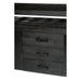 Dressoir Norris Mangohout Zwart 43x210x80 cm-Livingfurn