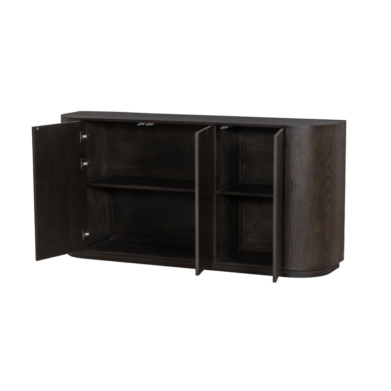 Dressoir Novero Eikenhout fineer Bruin 170x45x80 cm-Dressoirs-Livingfurn