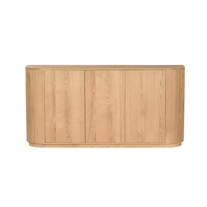 Dressoir Novero Eikenhout fineer Naturel hout 170x45 cm-Dressoirs-Livingfurn