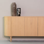 Dressoir Oliva Naturel Eiken 220 cm 220x47x85 cm-Dressoirs-LABEL51
