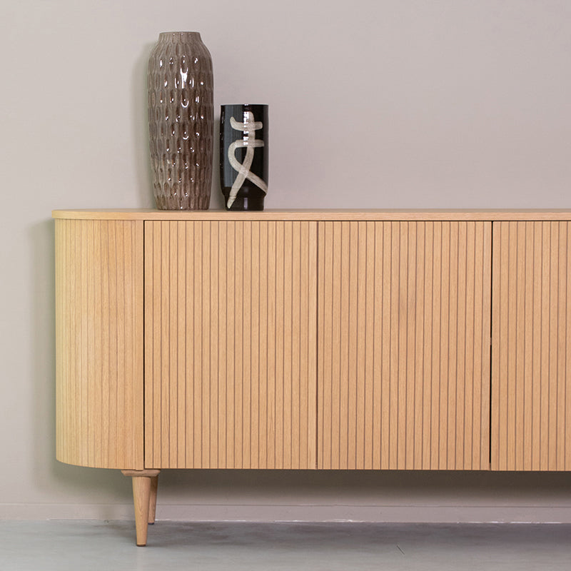 Dressoir Oliva Naturel Eiken 220 cm 220x47x85 cm-Dressoirs-LABEL51