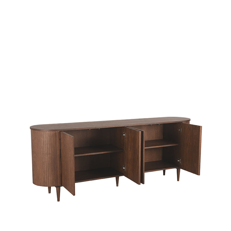 Dressoir Oliva Walnoot Eiken 220 cm 220x47x85 cm-Dressoirs-LABEL51