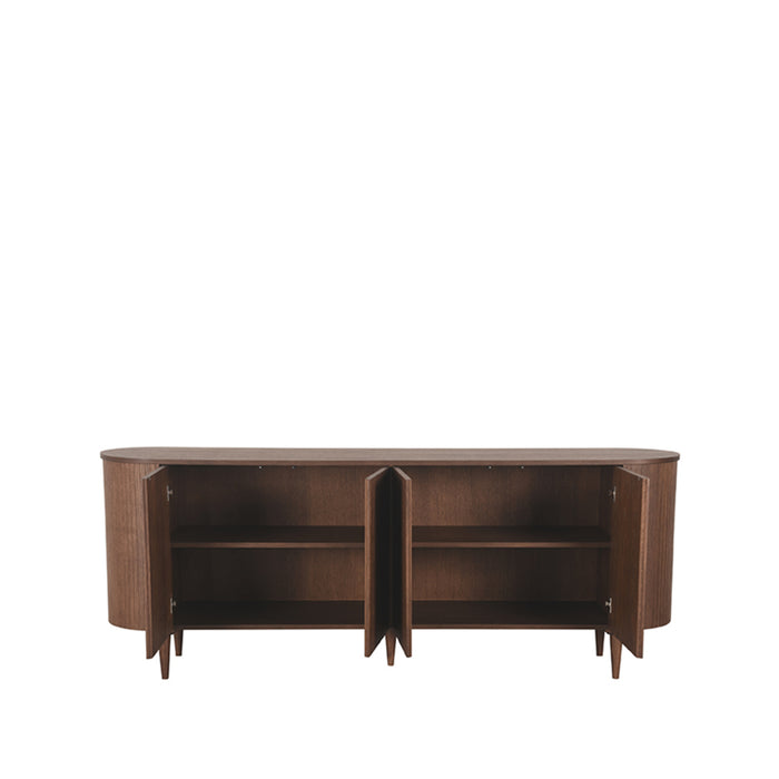 Dressoir Oliva Walnoot Eiken 220 cm 220x47x85 cm-Dressoirs-LABEL51