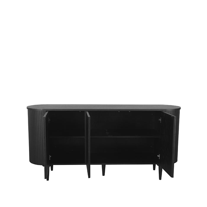 Dressoir Oliva Zwart Eiken 180 cm 180x47x85 cm-Dressoirs-LABEL51