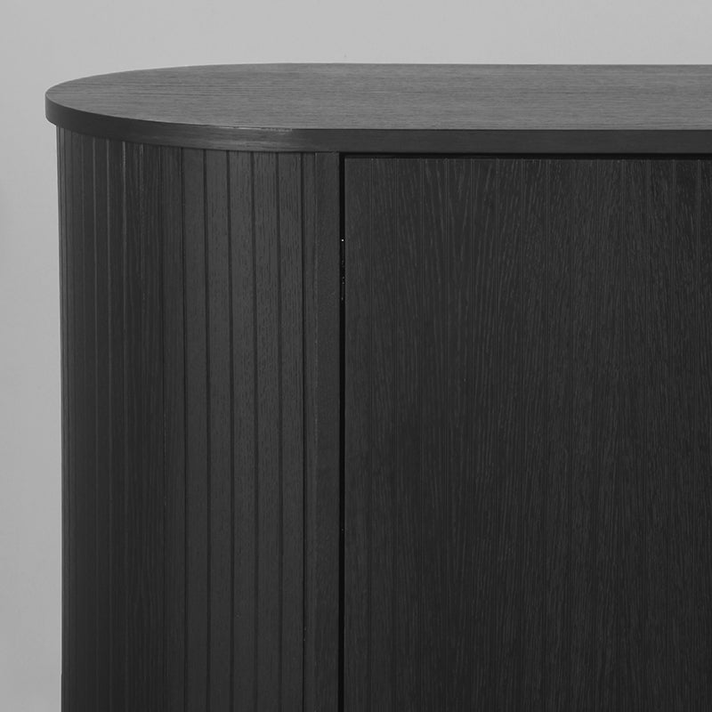 Dressoir Oliva Zwart Eiken 180 cm 180x47x85 cm-Dressoirs-LABEL51