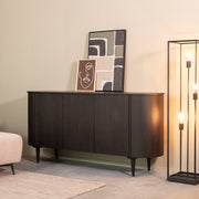 Dressoir Oliva Zwart Eiken 180 cm 180x47x85 cm-Dressoirs-LABEL51