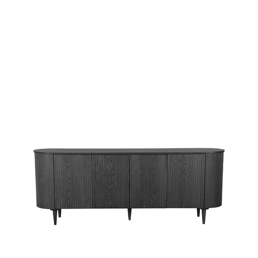 Dressoir Oliva Zwart Eiken 220 cm 220x47x85 cm-Dressoirs-LABEL51