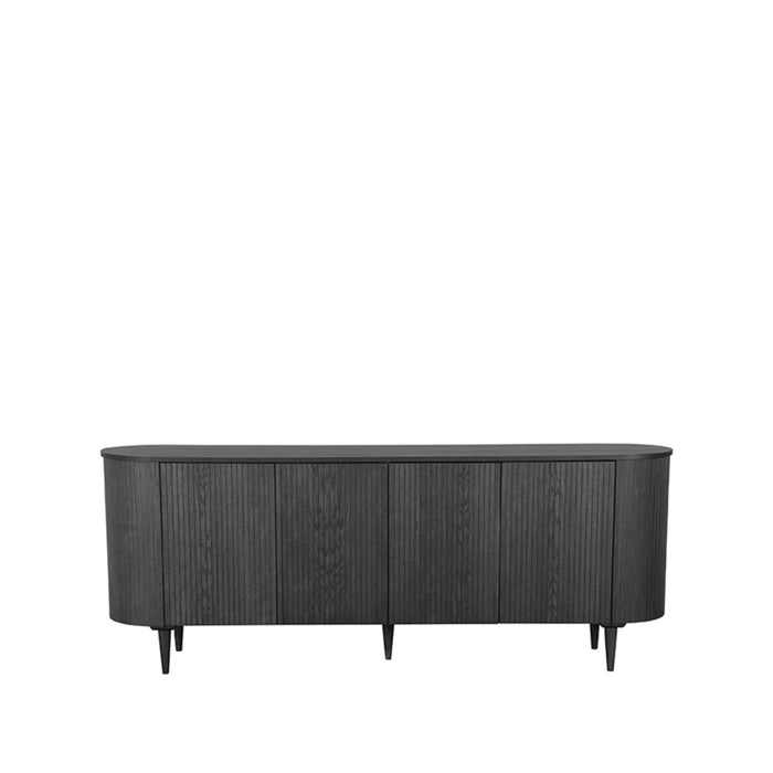 Dressoir Oliva Zwart Eiken 220 cm 220x47x85 cm-Dressoirs-LABEL51