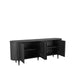 Dressoir Oliva Zwart Eiken 220 cm 220x47x85 cm-Dressoirs-LABEL51