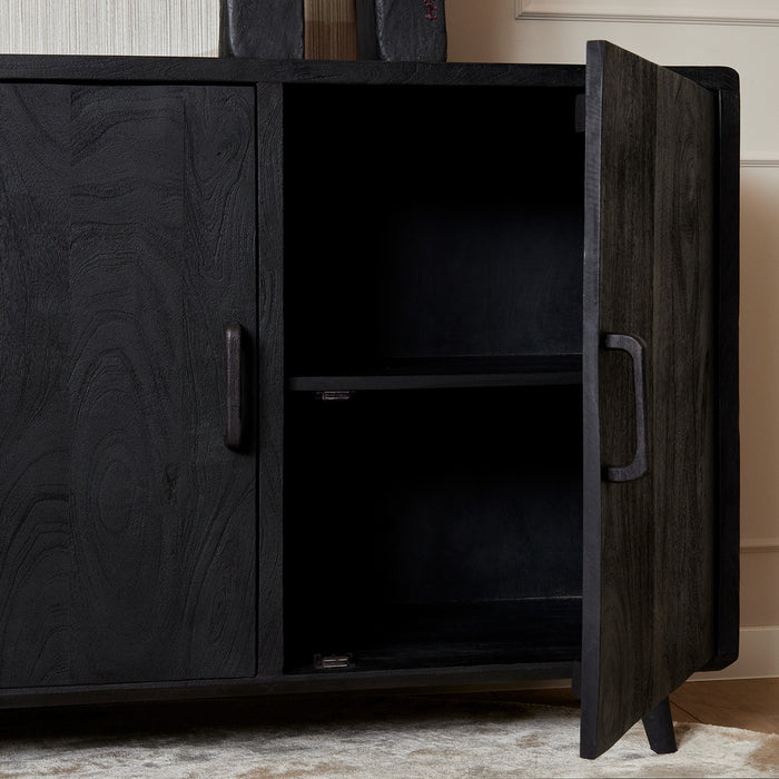 Dressoir Omaha Black | 180 cm-Dressoirs-Starfurn
