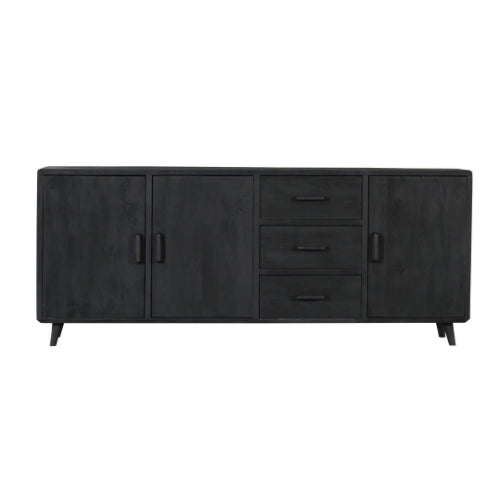 Dressoir Omaha Black | 220 cm-Dressoirs-Starfurn