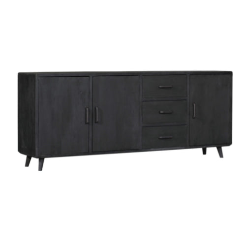 Dressoir Omaha Black | 220 cm-Dressoirs-Starfurn