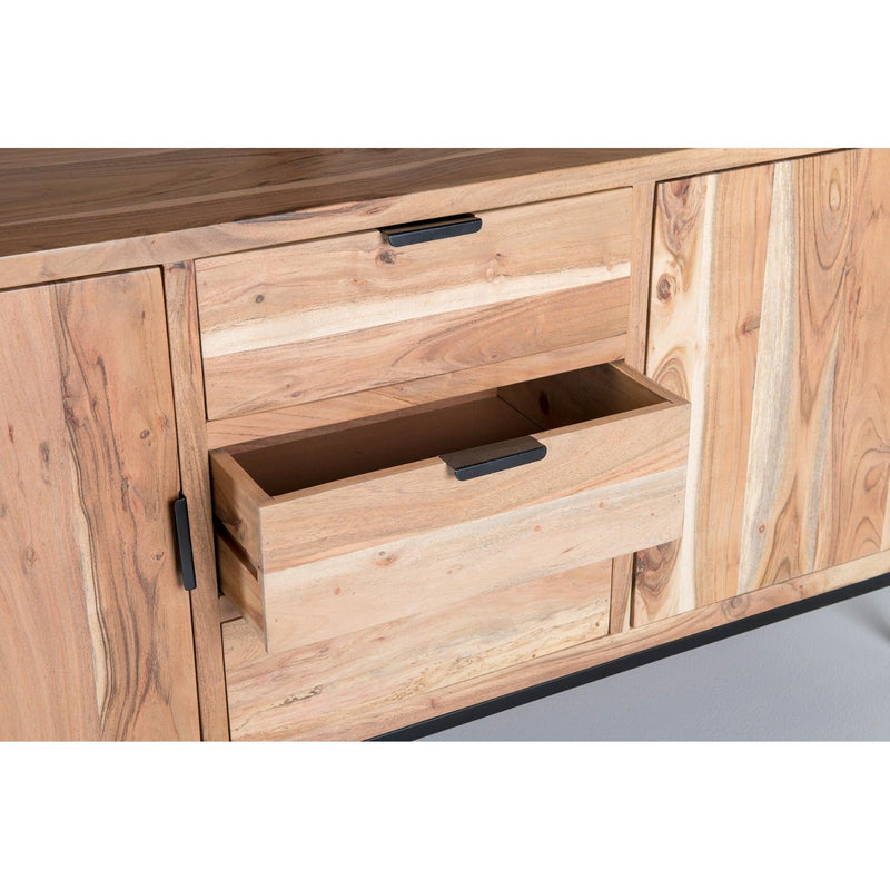 Dressoir Oslo Acasia Acaciahout Naturel hout 140x40x85 cm-Dressoirs-Livingfurn