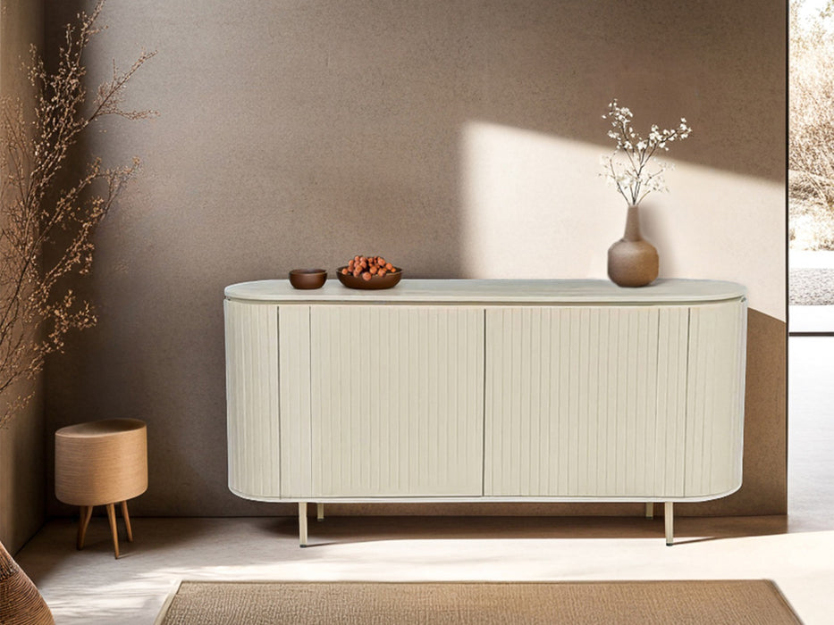 Dressoir Patou Mangohout Beige 43x170x81 cm-Livingfurn