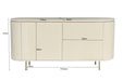 Dressoir Patou Mangohout Beige 43x170x81 cm-Livingfurn