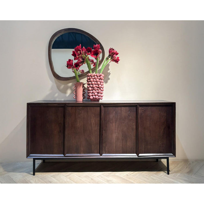 Dressoir Ravenstein Mangohout Bruin 86x40x180 cm-Livingfurn