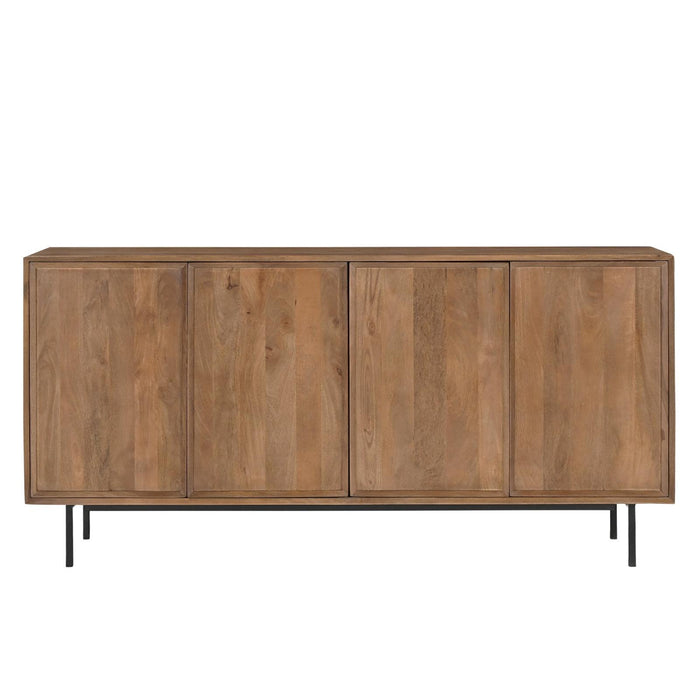 Dressoir Ravenstein Mangohout Naturel hout 40x86x180 cm-Dressoirs-Livingfurn