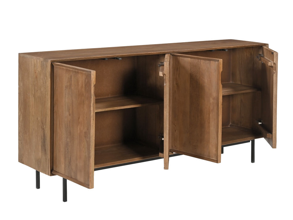 Dressoir Ravenstein Mangohout Naturel hout 40x86x180 cm-Livingfurn
