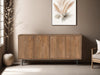 Dressoir Ravenstein Mangohout Naturel hout 40x86x180 cm-Livingfurn