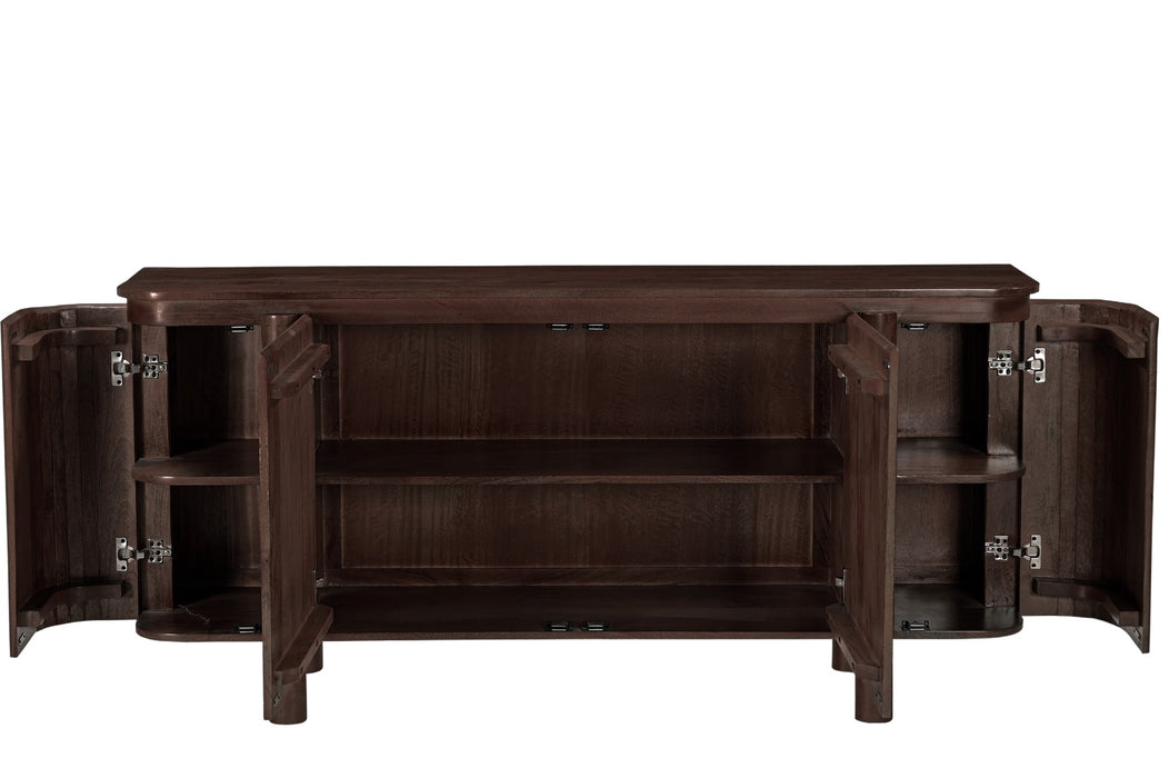 Dressoir Salano Mangohout Bruin 170x40 cm-Dressoirs-Livingfurn