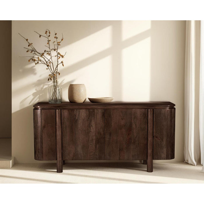Dressoir Salano Mangohout Bruin 170x40x80 cm-Dressoirs-Livingfurn