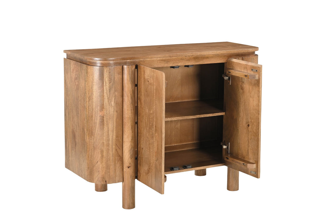 Dressoir Salano Mangohout Naturel hout 105x40x80 cm-Livingfurn